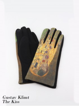 The Kiss Oil Painting Touch Screen Gloves